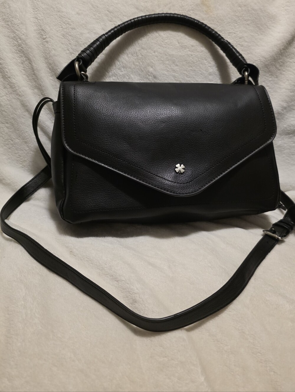Clover Flap Satchel Crossbody Faux Leather Western Gothic Chic Boho Lucky Brand
